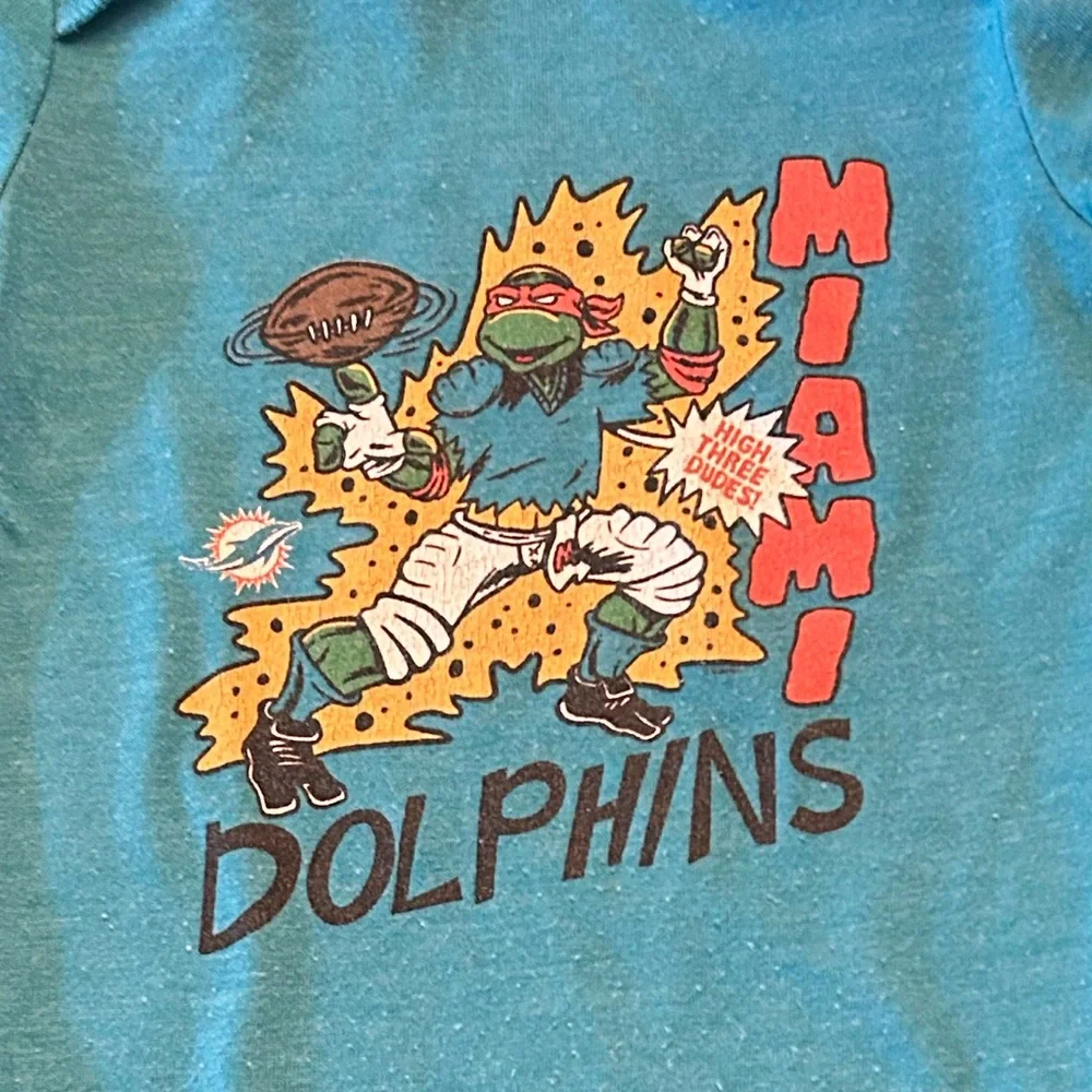 HOMAGE Miami Dolphins TMNT Bodysuit - Teal